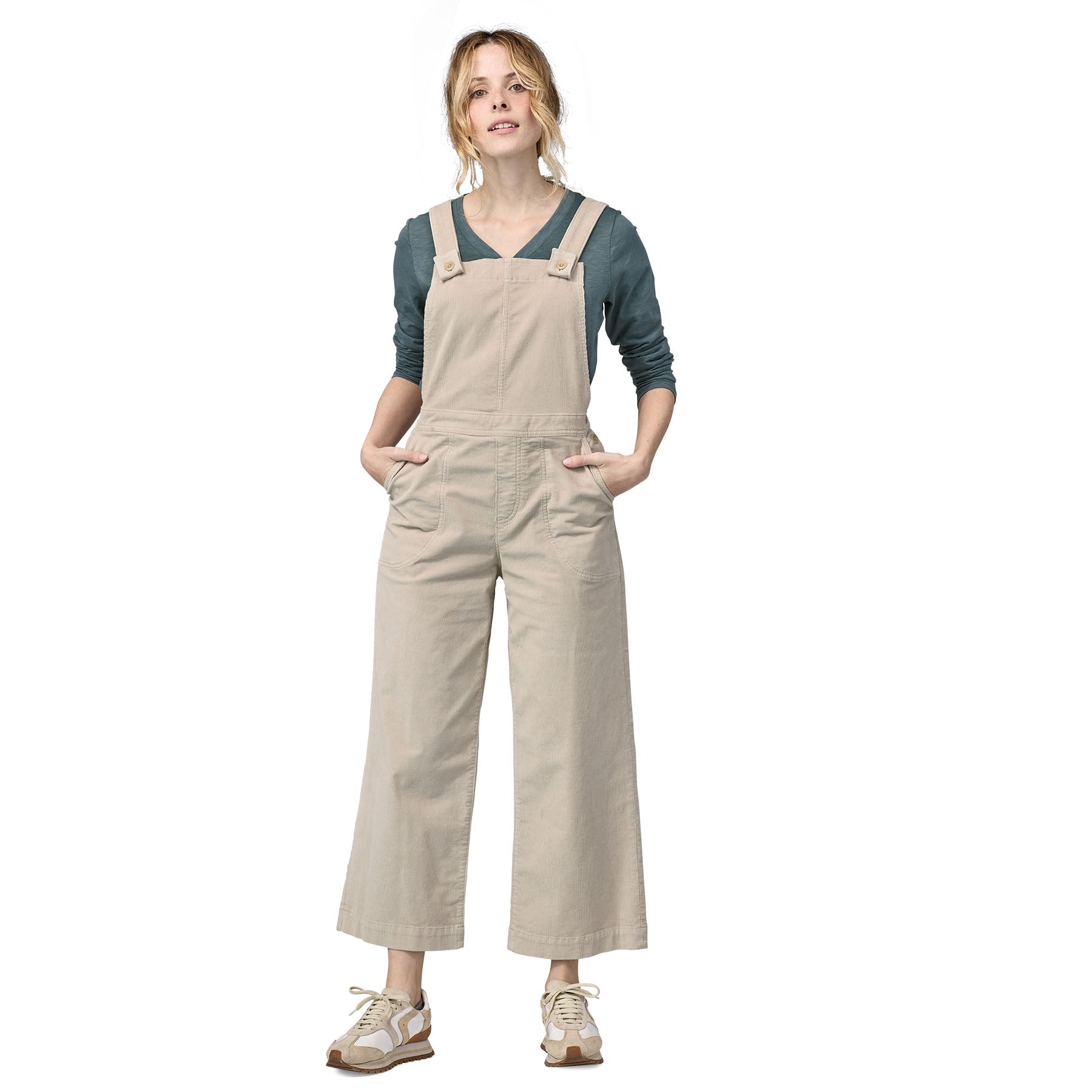 Women's Stand Up® Cropped Corduroy Overalls - Image 3