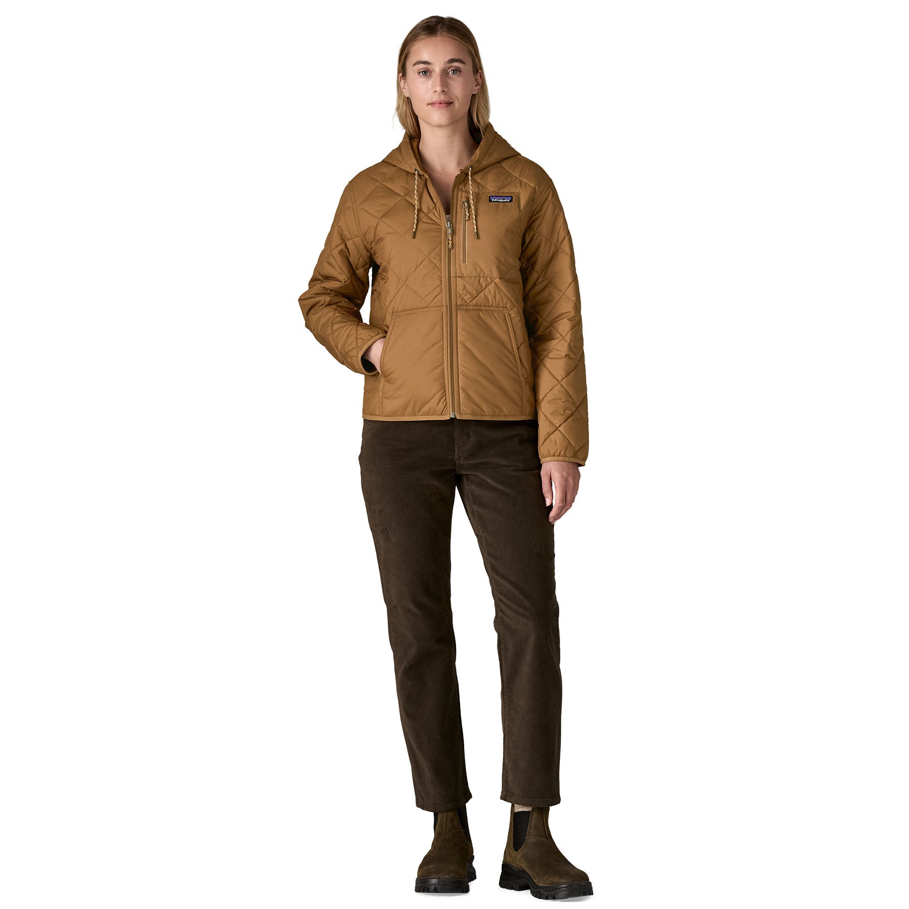 Women's Diamond Quilted Bomber Hoody - Image 4