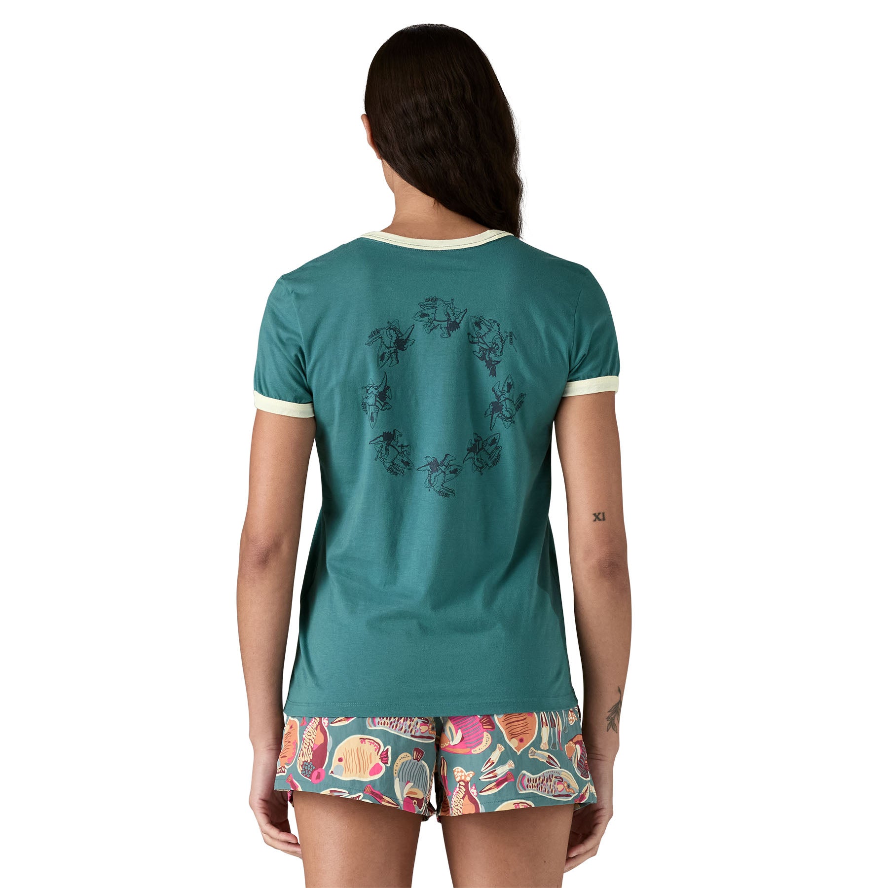 Women's Water People Organic Ringer Tee - Image 4