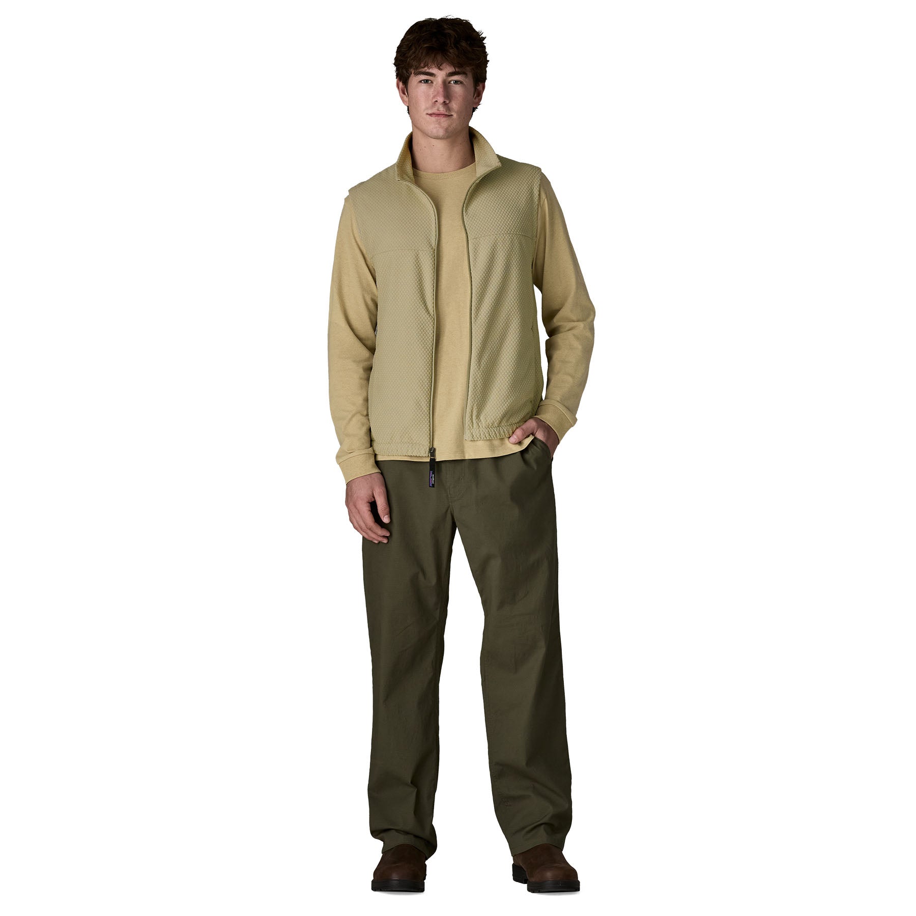 Men's Textured Fleece Vest - Image 5