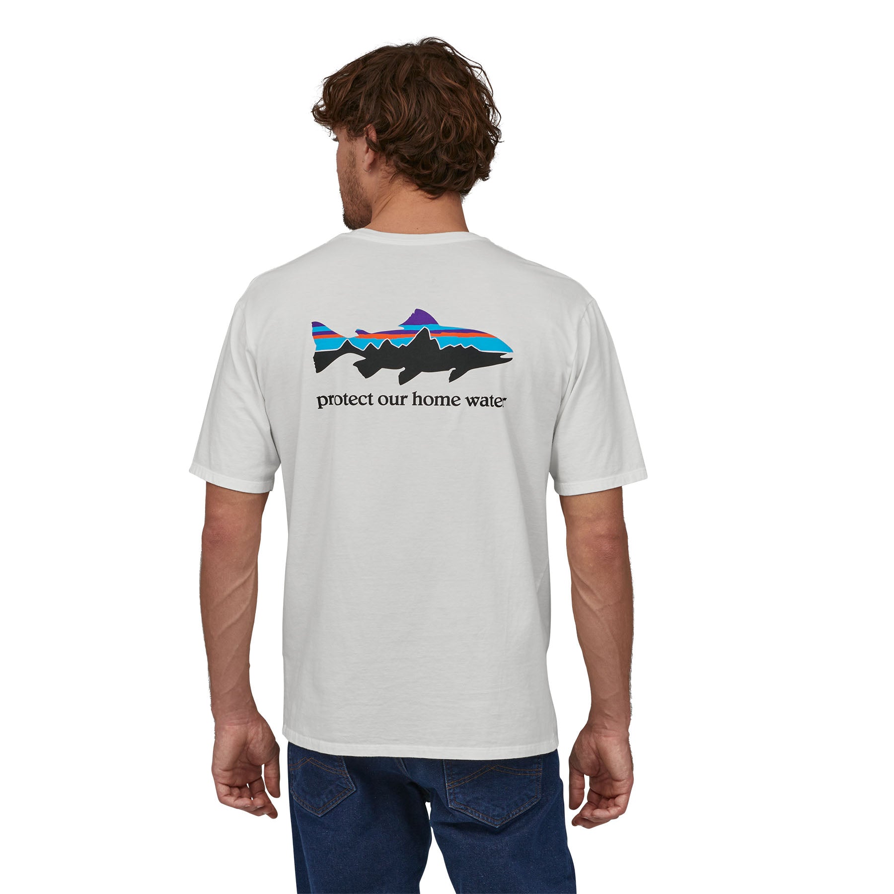 Men's Home Water Trout Organic T-Shirt - Image 4